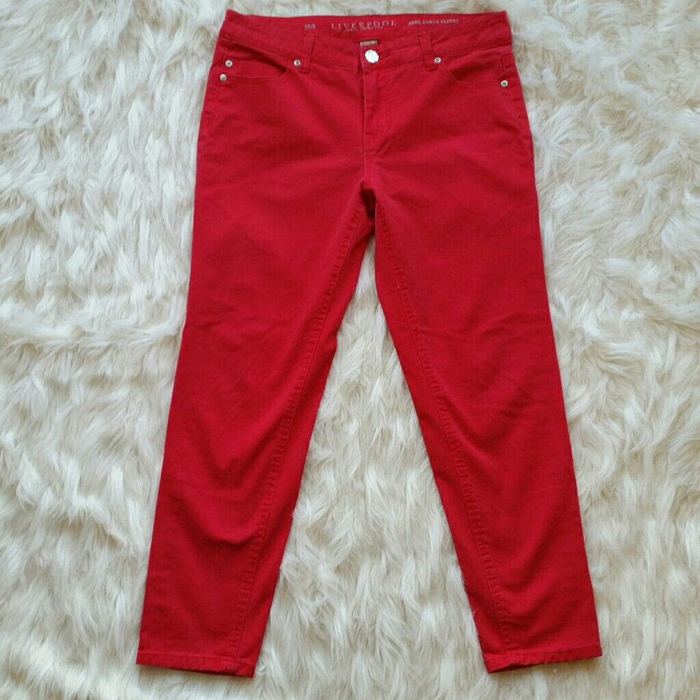 LIVERPOOL Abby ankle in bright red sz 29/8